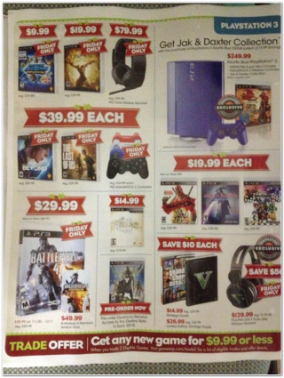 Illustration for article titled GameStop's 2013 Black Friday Deals Appear To Have Leaked